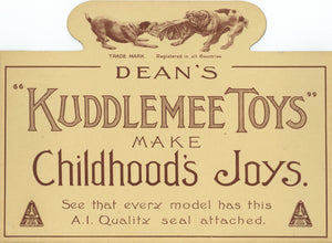 Dean's "Kuddlemee Toys" Retail Showcard