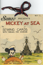 Load image into Gallery viewer, Mickey at Sea: Set 1; Airman Mickey: Set 2; Mickey in the Army: Set 3 [Three Mickey Mouse Military Theme Sewing Card Sets]
