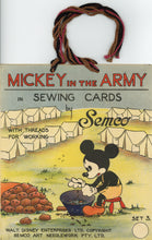 Load image into Gallery viewer, Mickey at Sea: Set 1; Airman Mickey: Set 2; Mickey in the Army: Set 3 [Three Mickey Mouse Military Theme Sewing Card Sets]
