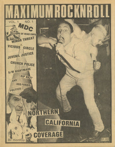 Maximum Rocknroll Vol. 1 No. 1