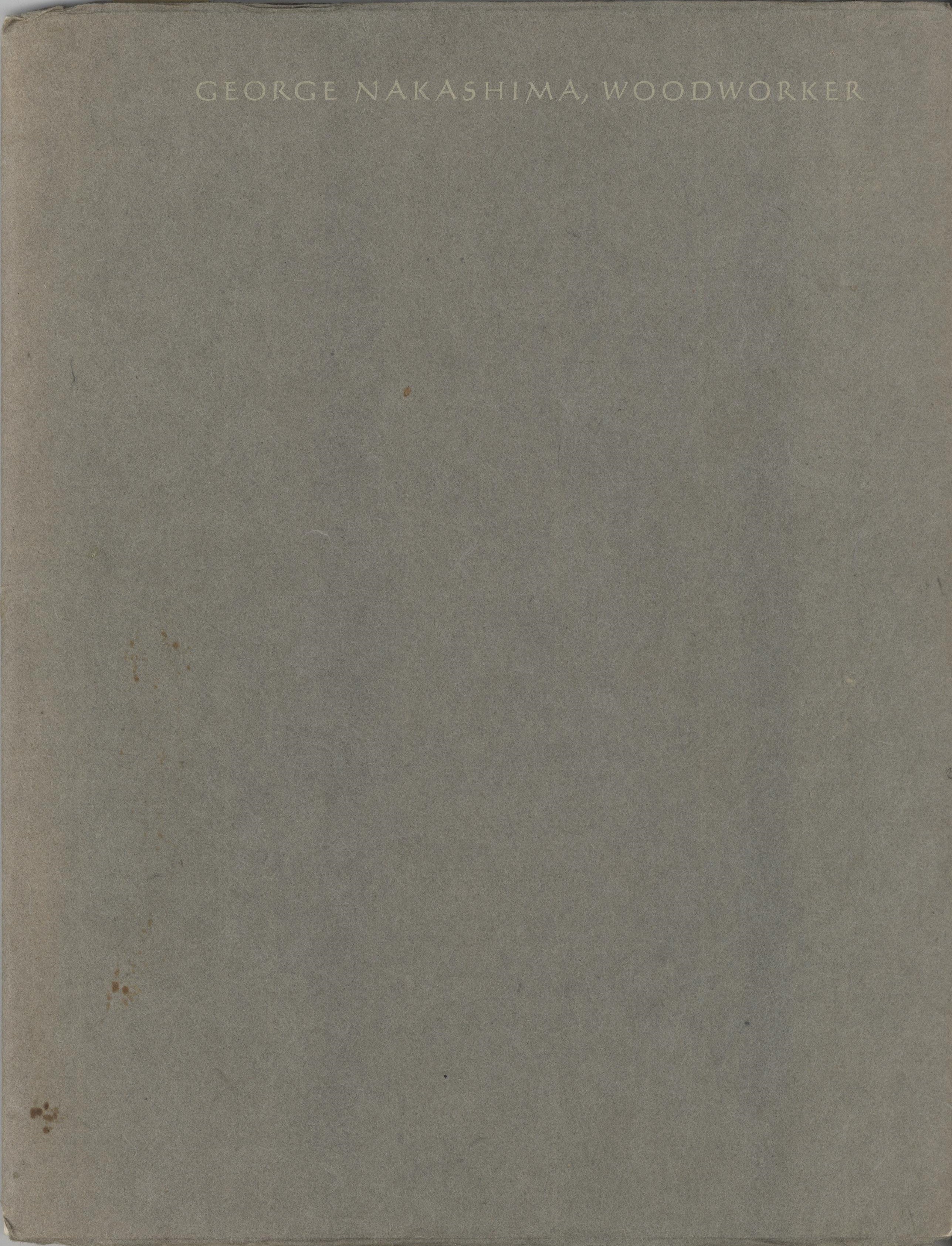 George Nakashima 図録 カタログ 作品集 Original George Nakashima, Woodworker Catalog 1966, VERY