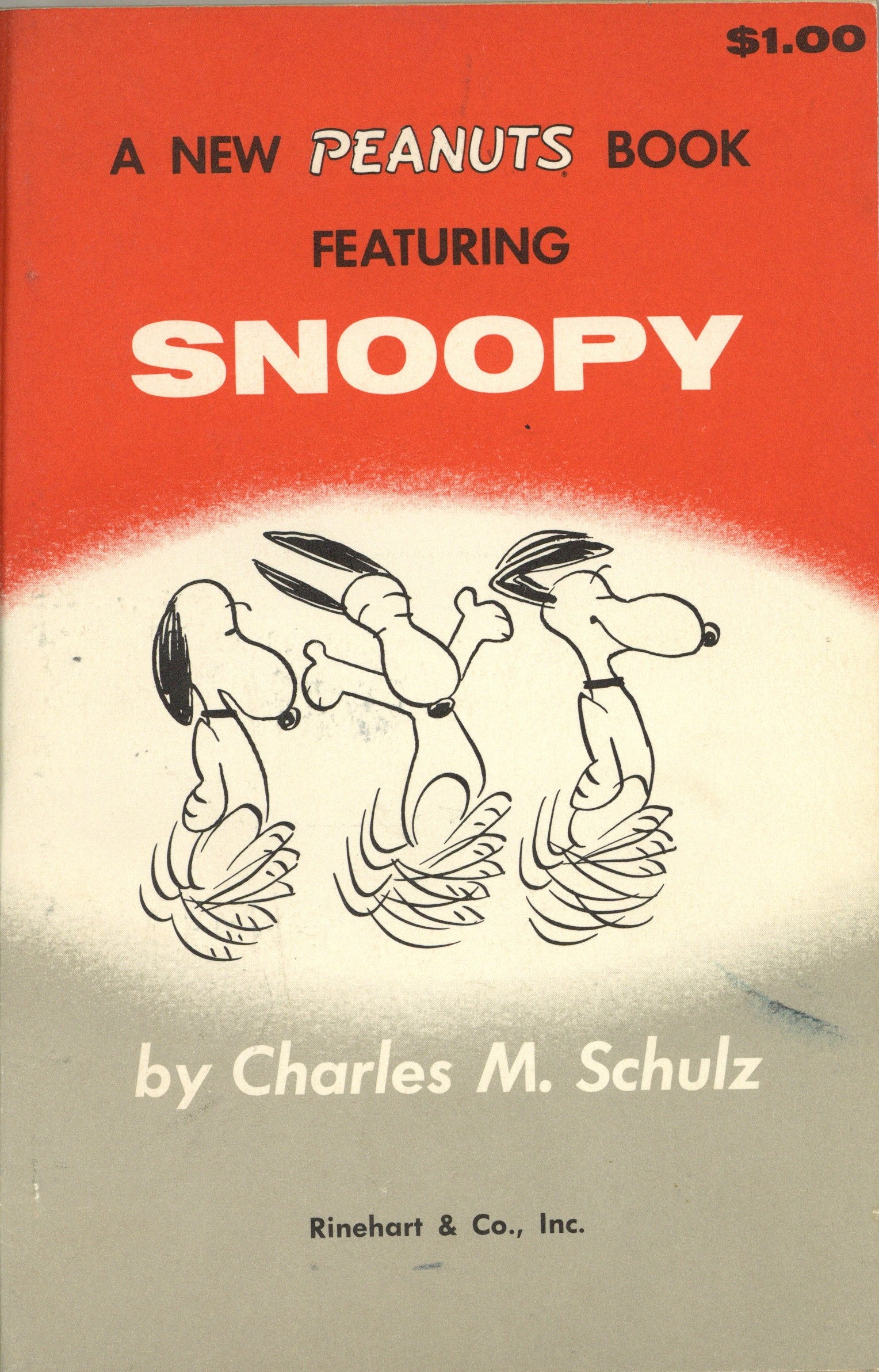 A New Peanuts Book Featuring Snoopy. [Signed by Schulz with an Original  Sketch of Snoopy]