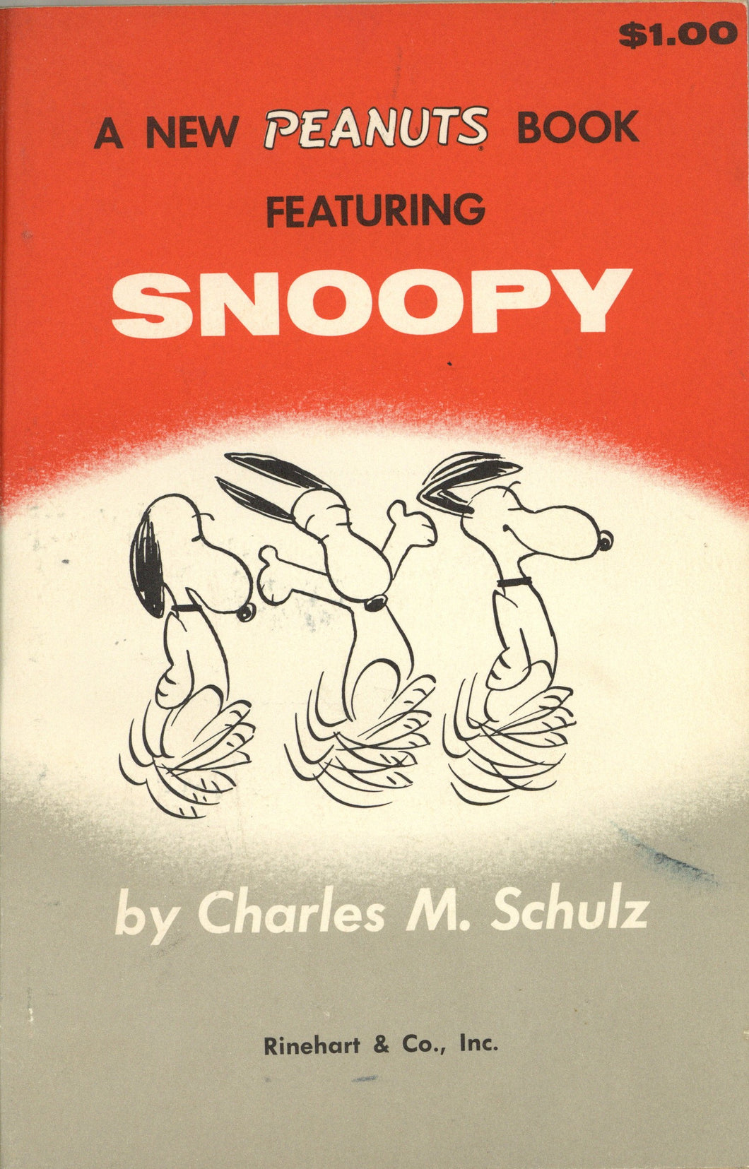 A New Peanuts Book Featuring Snoopy. [Signed by Schulz with an Original Sketch of Snoopy]