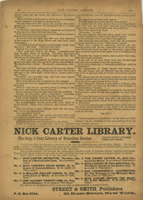 Load image into Gallery viewer, Nick Carter Library No. 6. Nick Carter in Philadelphia; or, Night Hawks of the Quaker City. September 12, 1891
