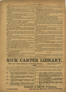 Nick Carter Library No. 6. Nick Carter in Philadelphia; or, Night Hawks of the Quaker City. September 12, 1891