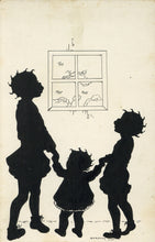 Load image into Gallery viewer, Original Pen and Ink Drawing Featuring Three African American Children in Silhouette
