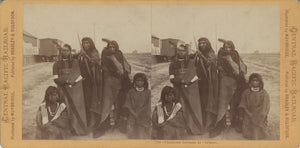 Antique Stereograph (Stereoview) "754 - Shoshone Indians at Corinne, [Utah]," Eadweard Muybridge, Photographer