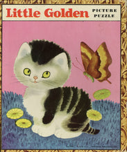 Load image into Gallery viewer, The Shy Little Kitten (Little Golden Library no. 23); Together With, The Shy Little Kitten (Little Golden Picture Puzzle code no. 2991)
