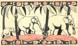 115 Original Pen, Ink and Watercolor Drawings by Berta and Elmer Hader Published in SONNY ELEPHANT by Madge A. Bigham