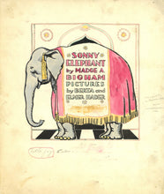 Load image into Gallery viewer, 115 Original Pen, Ink and Watercolor Drawings by Berta and Elmer Hader Published in SONNY ELEPHANT by Madge A. Bigham
