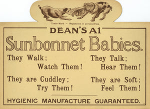 Dean's A1 Sunbonnet Babies Retail Showcard