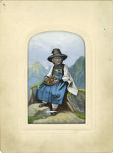 Load image into Gallery viewer, Painting on Cobweb (&quot;Gemalde auf Spinnengewebe&quot;): Being a Full Length Portrait of a Woman in Traditional Tyrolean Costume with a Mountain Backdrop
