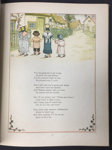 Two Original Graphite, Ink and Watercolor Drawings by Kate Greenaway, Published in Her Book "Under the Window"