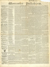 Load image into Gallery viewer, Worcester [Mass.] Palladium, Volume III, Number 15, Wednesday, April 13, 1836, Containing a Detailed Early Account of the Fall of the Alamo
