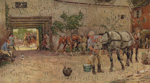 Tuck's "Zag-Zaw Picture Puzzle" No. 0601: "The White Hart at Hook" After Cecil Aldin; Complete in Original Box